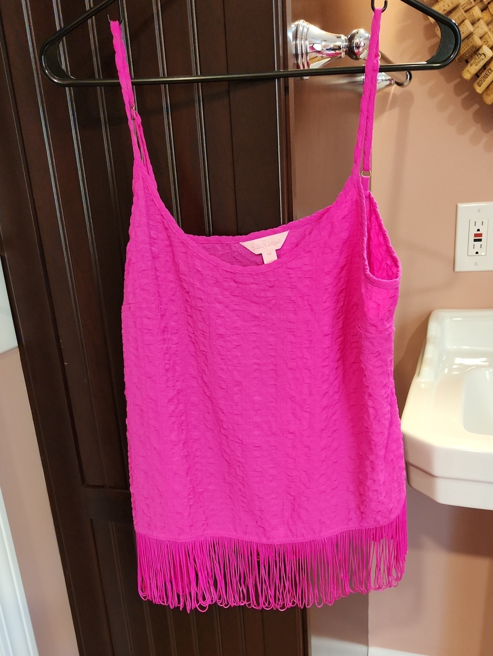 Lilly Pulitzer Hot Pink Fringe Cami